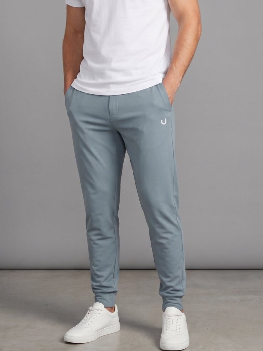 NWT Northyard Mens Blue Gray 4Way Stretch Athletic Running Workout Joggers Large